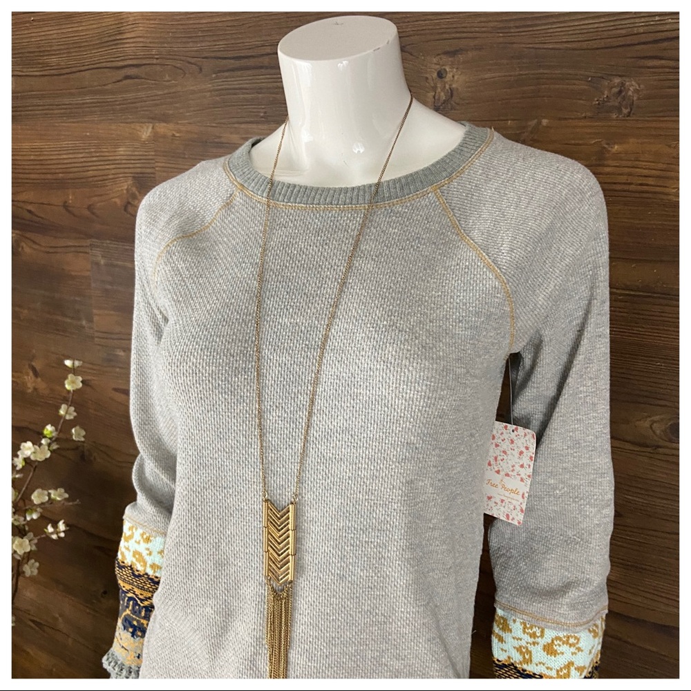 NWT Free People In The Mix Cuff Top - Picture 4 of 7